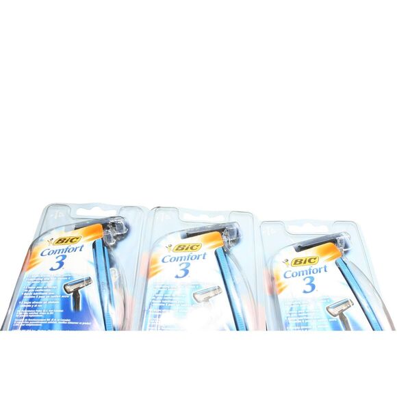 Lot of 3 BIC Comfort 3 Razors Triple Blade Razors for Men 4 Razors - Picture 7 of 7